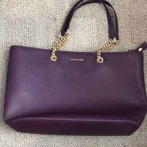 Michael Kors plum work tote